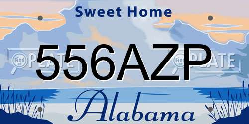 556AZP Alabama License Plate
