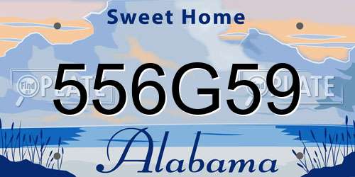 556G59 Alabama License Plate