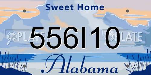 556I10 Alabama License Plate
