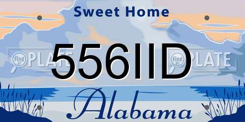 556IID Alabama License Plate