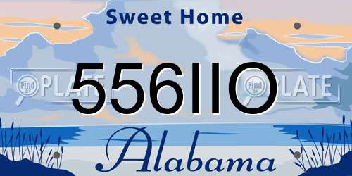 556IIO Alabama License Plate
