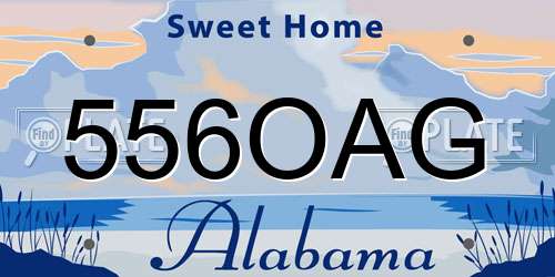 556OAG Alabama License Plate