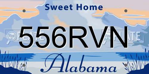 556RVN Alabama License Plate