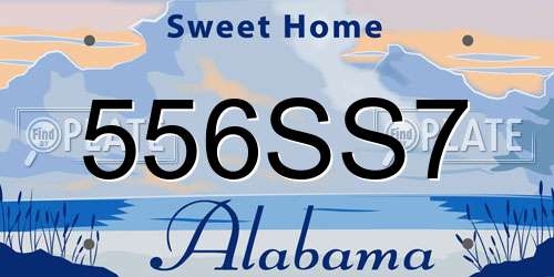 556SS7 Alabama License Plate
