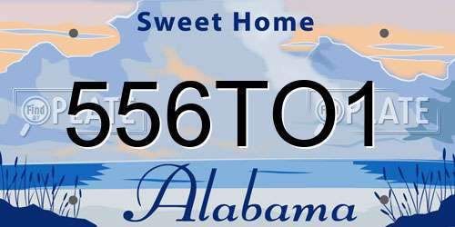 556TO1 Alabama License Plate