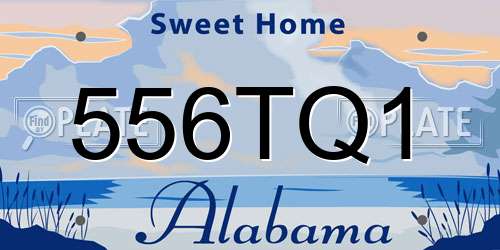 556TQ1 Alabama License Plate