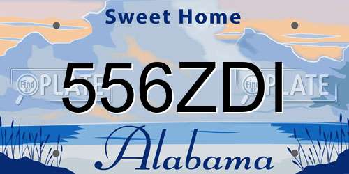 556ZDI Alabama License Plate