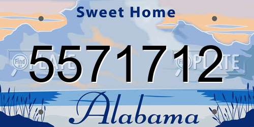 5571712 Alabama License Plate