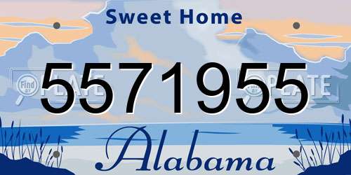 5571955 Alabama License Plate