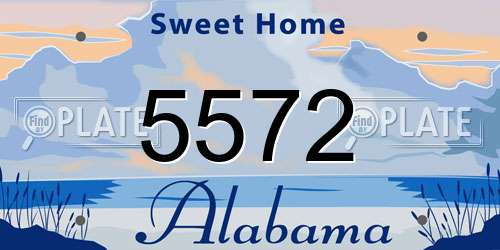 5572 Alabama License Plate