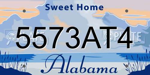 5573AT4 Alabama License Plate