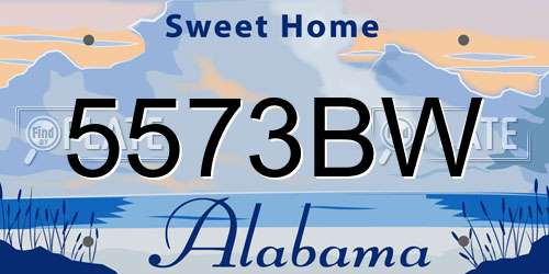 5573BW Alabama License Plate
