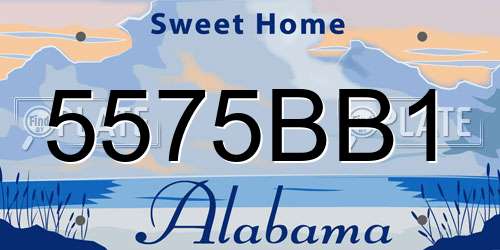 5575BB1 Alabama License Plate