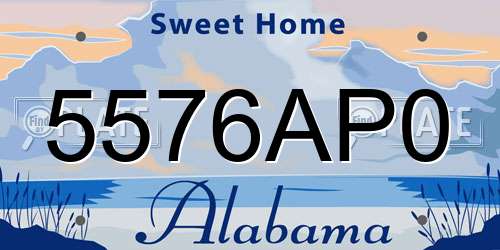 5576AP0 Alabama License Plate