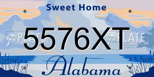5576XT Alabama License Plate