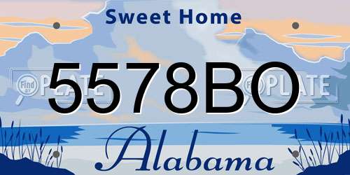 5578BO Alabama License Plate