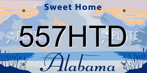 557HTD Alabama License Plate