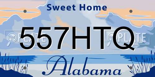 557HTQ Alabama License Plate