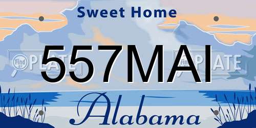 557MAI Alabama License Plate