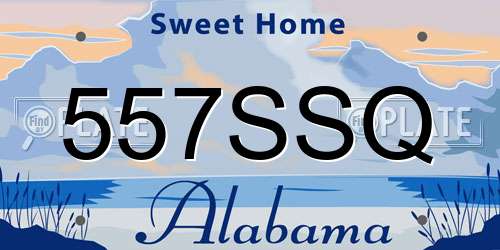 557SSQ Alabama License Plate
