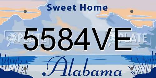5584VE Alabama License Plate