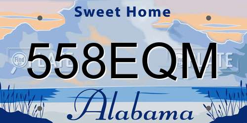 558EQM Alabama License Plate