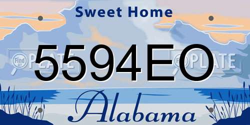 5594EO Alabama License Plate