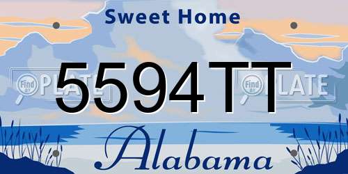 5594TT Alabama License Plate