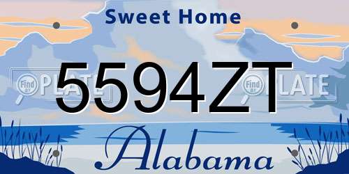 5594ZT Alabama License Plate