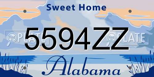 5594ZZ Alabama License Plate