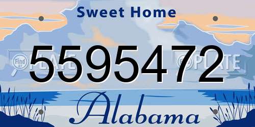5595472 Alabama License Plate