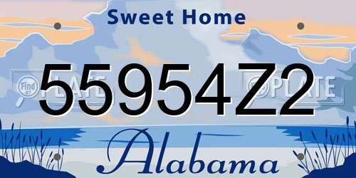 55954Z2 Alabama License Plate