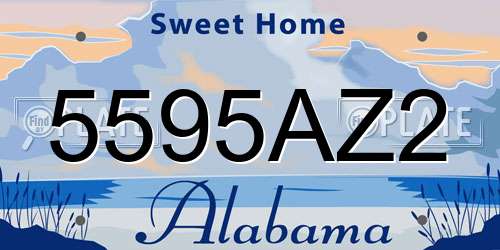 5595AZ2 Alabama License Plate