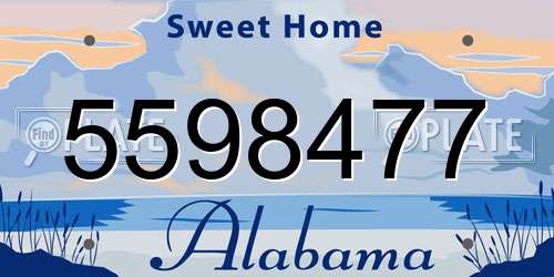 5598477 Alabama License Plate