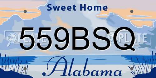 559BSQ Alabama License Plate