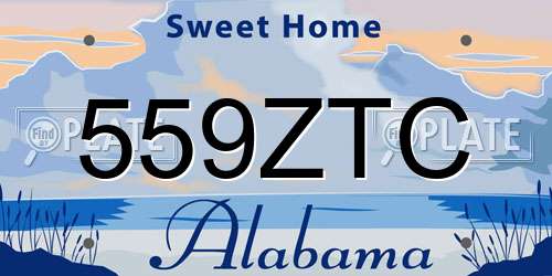 559ZTC Alabama License Plate