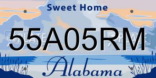 55A05RM Alabama License Plate