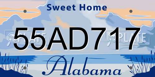 55AD717 Alabama License Plate
