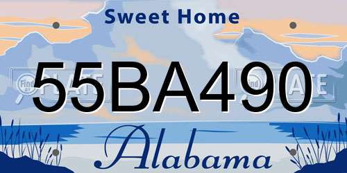 55BA490 Alabama License Plate