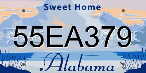 55EA379 Alabama License Plate