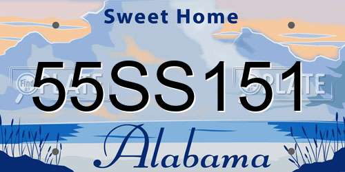 55SS151 Alabama License Plate