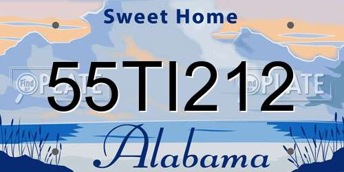 55TI212 Alabama License Plate