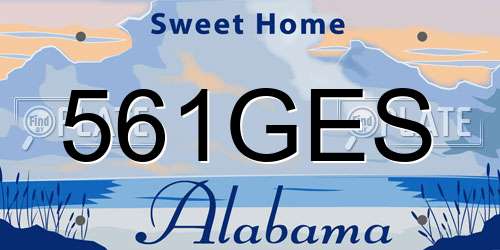 561GES Alabama License Plate