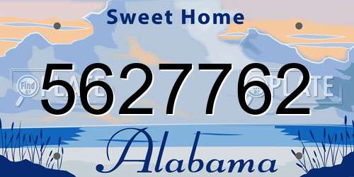 5627762 Alabama License Plate