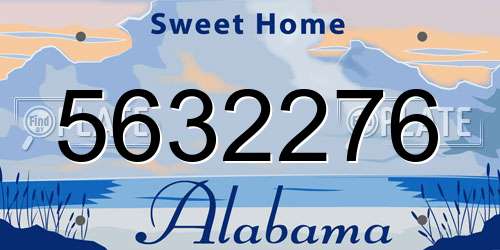 5632276 Alabama License Plate