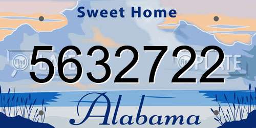 5632722 Alabama License Plate