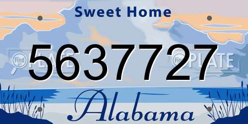 5637727 Alabama License Plate