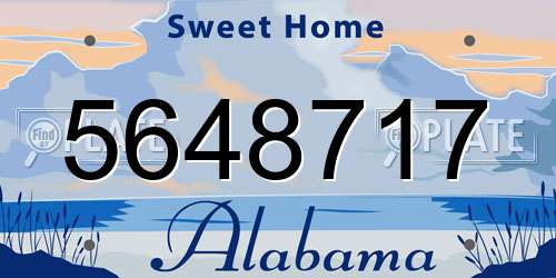 5648717 Alabama License Plate