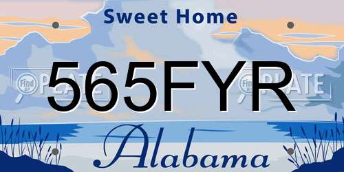 565FYR Alabama License Plate