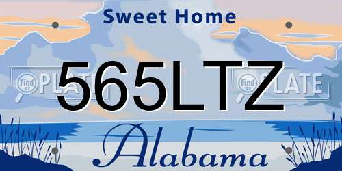 565LTZ Alabama License Plate